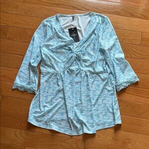 Flamingals Light Blue Top